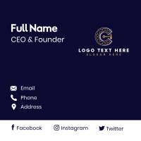 Cryptocurrency Gear Coin Business Card Design