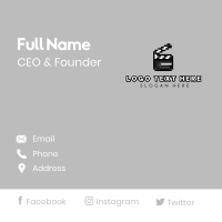 Film Movie Clapperboard Business Card Design