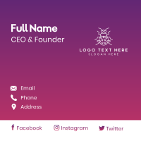 Cyber Bug Outline Business Card Design