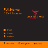 Demon Skull Horn Business Card Design