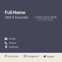 White Enterprise Wordmark  Business Card Design