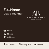 Feminine Elegant Beauty Brand Lettermark Business Card Design