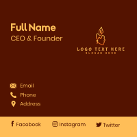 Fire Human Candle Business Card Design