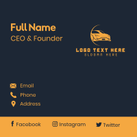 Orange Car Race Business Card Design