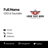 Automotive Tire Wings Business Card Design