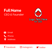 Maple Leaf Egg  Business Card Design