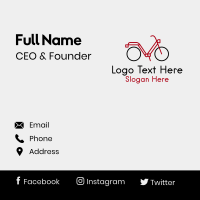 Bike Bicycle Outline Business Card Design