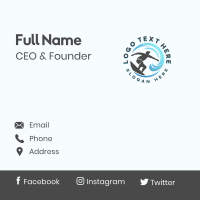 Surfing Wave Beachwear Business Card Design