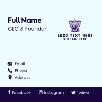 Elephant Stuffed Toy  Business Card Design