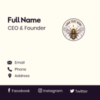 Honey Bee Apiculture Business Card Design