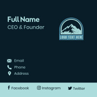 Mountain Hiking Adventure Business Card Design