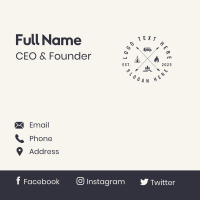 Forest Camping Activity Business Card Design