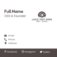 Banner Gear Letter Business Card Design