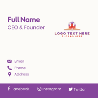 Castle Daycare Learning  Business Card Design