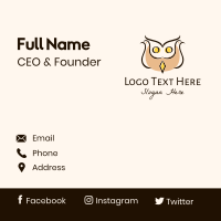 Dove Owl Bird Business Card Design