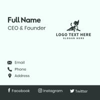 Dog & Cat Negative Space Business Card Design