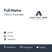 Professional Business Brand Letter A Business Card Design