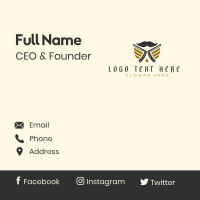 Mustache Razor Grooming Business Card Design