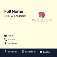 Flower Headdress Skull Lady Business Card Design