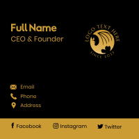 Gold Bat Emblem Business Card Design