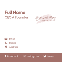 Blush Feminine Wordmark Business Card Design