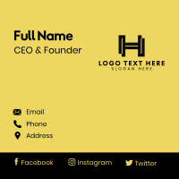 Geometric Corporate Letter H Business Card Design
