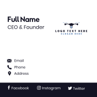 Surveillance Drone Camera Business Card Design