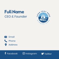 Nautical Vessel Sailboat Business Card Design