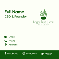 Herb Foliage Plant Business Card Design