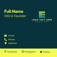 Maze Software Letter E Business Card Design