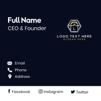 Hammer Construction Tool Business Card Design