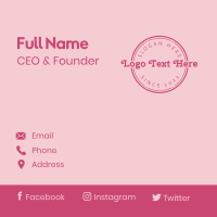 Feminine Boutique Brand Business Card Design