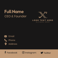 Elegant Classic Letter X Business Card Design