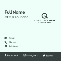 Q & I Monogram Business Card Design