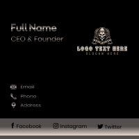 Axe Viking Skull  Business Card Design