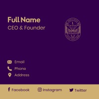 Night Owl Moon Business Card Design