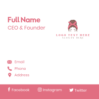 Woman Hair Beauty Salon Business Card Design