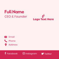 Cute Heart Wordmark Business Card Design