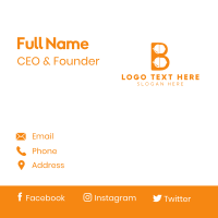 Orange Acorn B Business Card Design