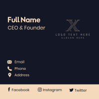 Elegant Letter X Company  Business Card Design