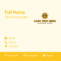 Sun Sunglasses Summer Business Card Design