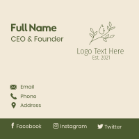 Natural Botanical Oil  Business Card Design