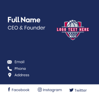 Basketball Hoop Varsity Business Card Design