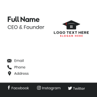 Black House Graduation Business Card Design