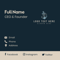 Anchor Rope Letter F Business Card Design