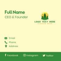 Nature Forest Sunset Business Card Design