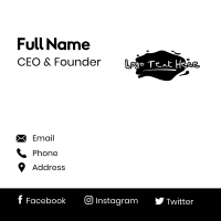 Black Ink Wordmark Business Card Design