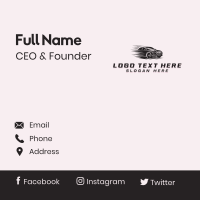 Racer Automobile Car Business Card Design