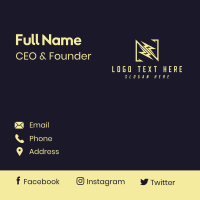 Lightning Letter N Company Business Card Design
