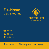 Yellow Diamond Building Business Card Design